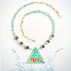 Handcrafted River Spirit necklace featuring fish motif