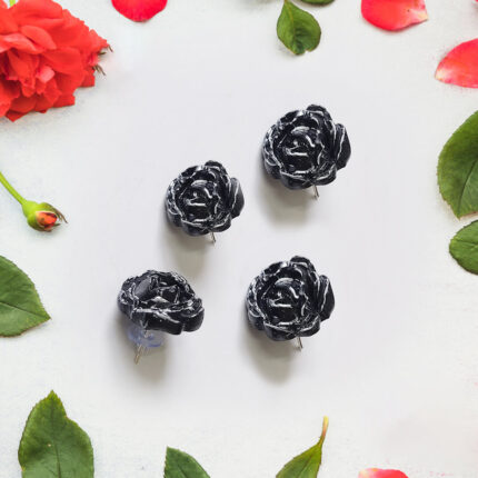 Black Rose Studs