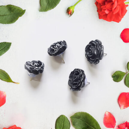 Black Rose Studs