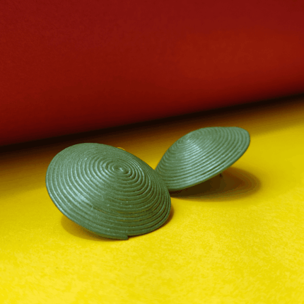 Olive Swirl Lightweight Polymer Clay Studs