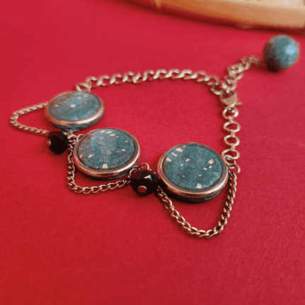 Ocean Sparkle Polymer Clay Bracelet