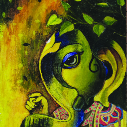 Divinity On Canvas – Lord Ganesha Painting