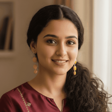 Golden Bead Drop Earrings